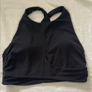 lululemon high neck sports bra, black, size 10
